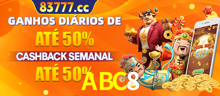 Anúncio de um membro ganhador do cassino ABC8 que ganhou R$2.193.486,00 jogando o slot PG Fortune Tiger, com os mascotes do jogo comemorando o prêmio.