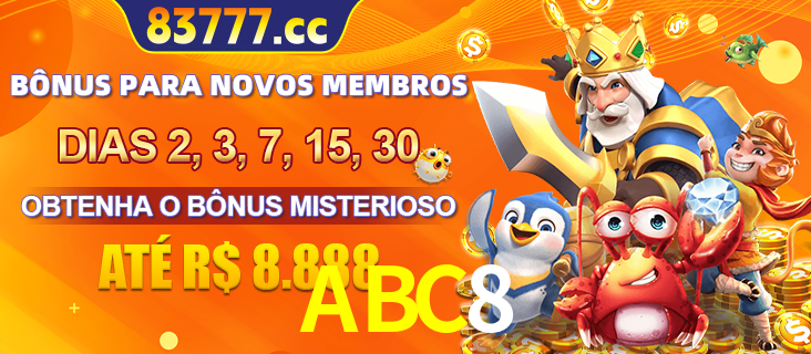 Anúncio dos benefícios para Membro VIP Sênior na plataforma ABC8, incluindo bônus promocionais, semanais e mensais, ilustrado com o personagem Fortune Tiger.